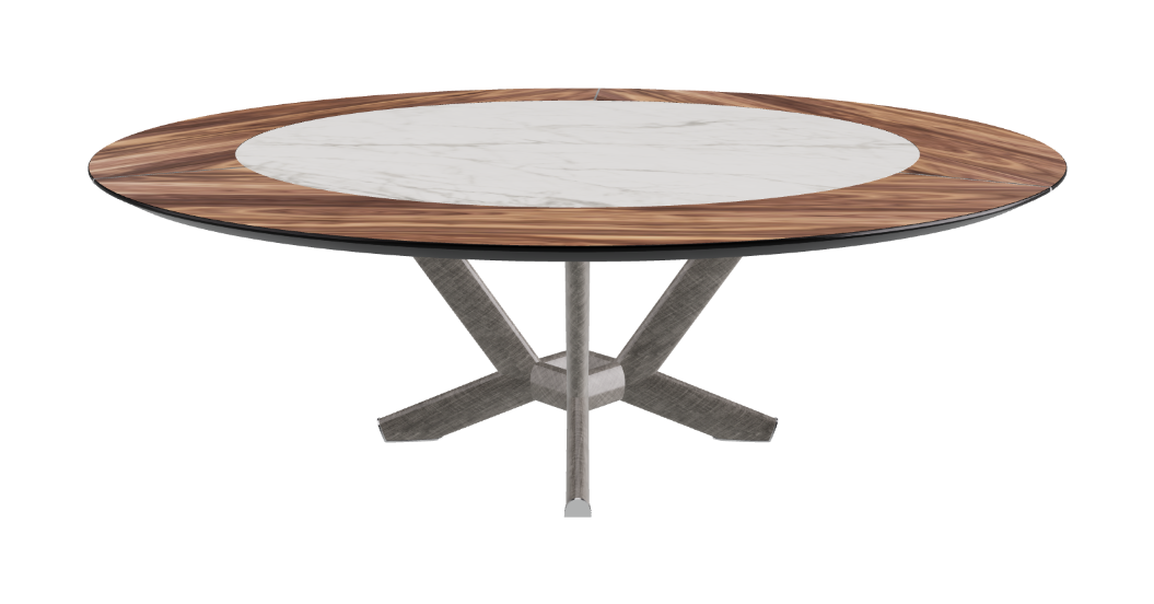 Cattelan Italia Planer Ker-Wood Round Swivel Dining Table 220