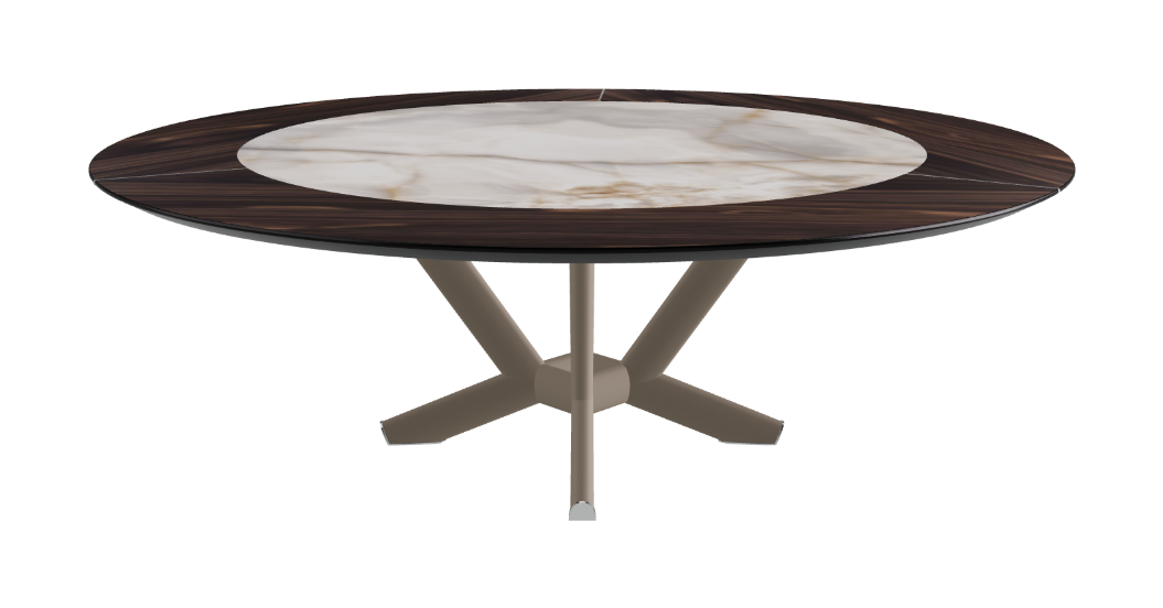 Cattelan Italia Planer Ker-Wood Round Swivel Dining Table 220