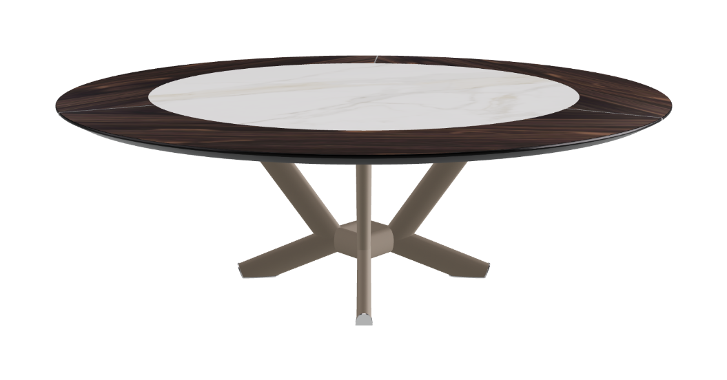 Cattelan Italia Planer Ker-Wood Round Swivel Dining Table 220