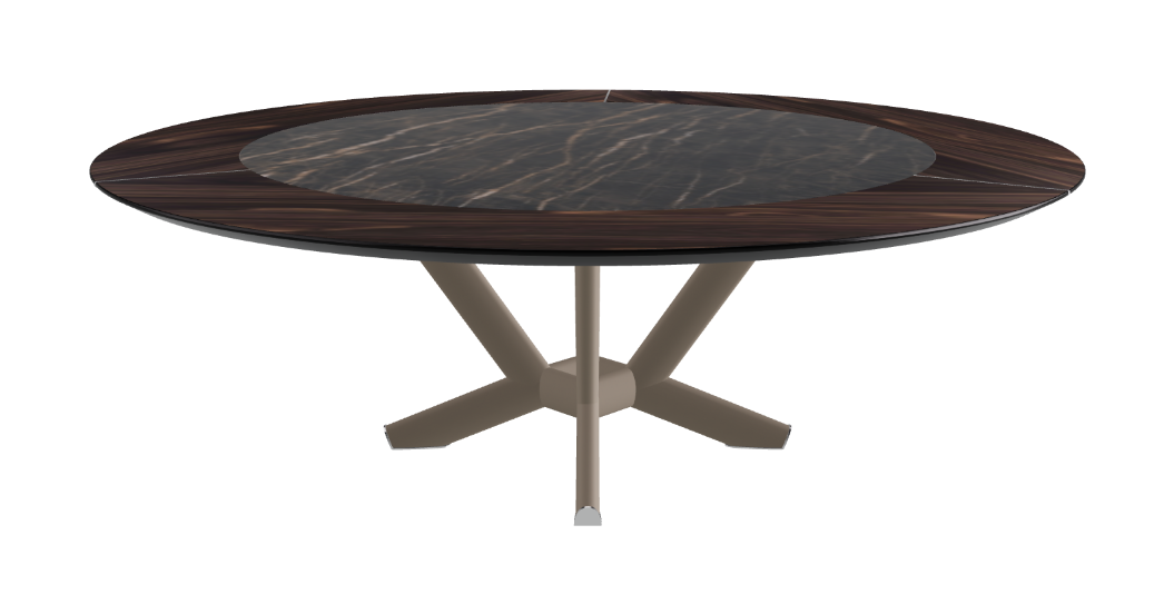 Cattelan Italia Planer Ker-Wood Round Swivel Dining Table 220