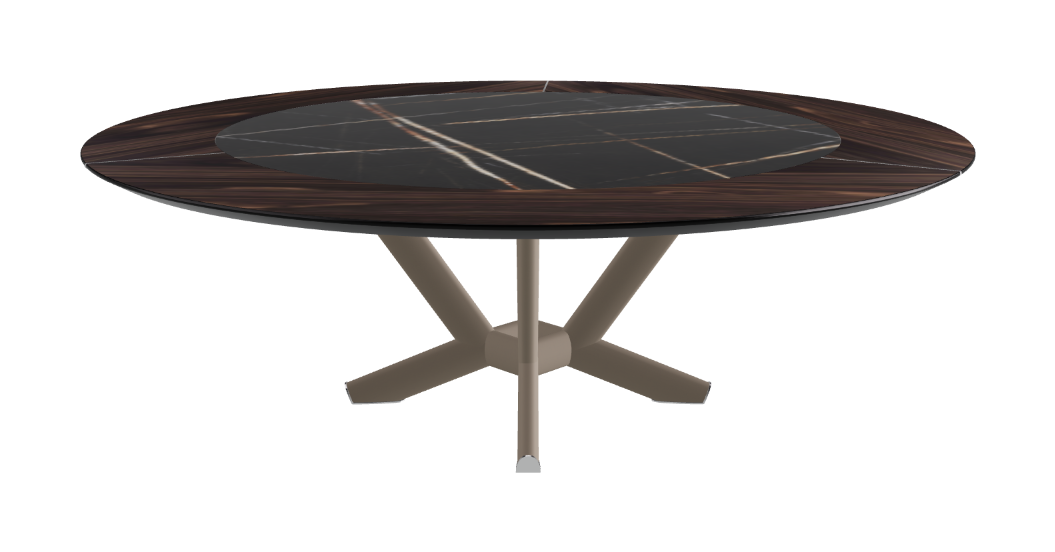 Cattelan Italia Planer Ker-Wood Round Swivel Dining Table 220