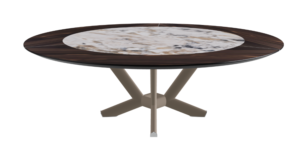 Cattelan Italia Planer Ker-Wood Round Swivel Dining Table 220