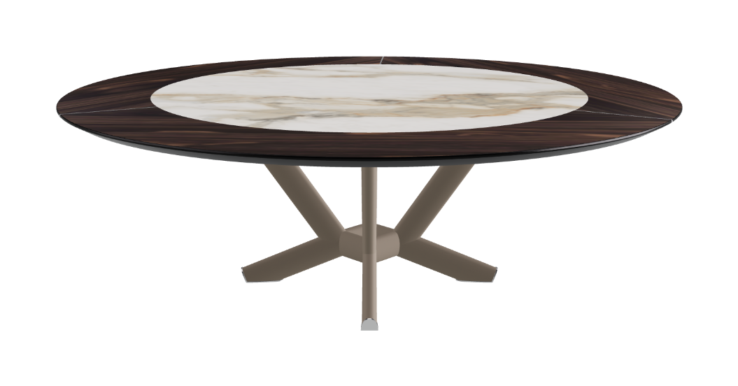 Cattelan Italia Planer Ker-Wood Round Swivel Dining Table 220