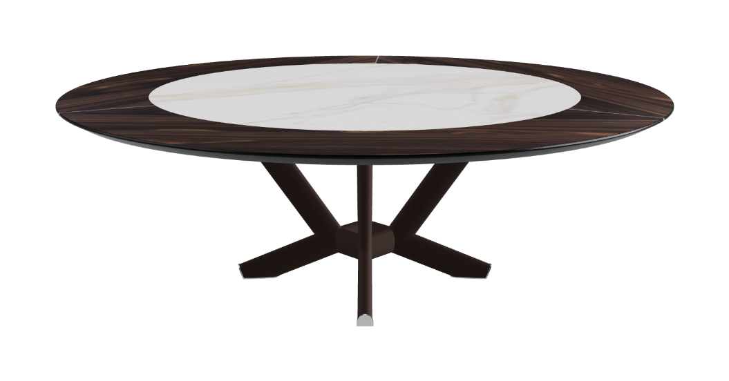 Cattelan Italia Planer Ker-Wood Round Swivel Dining Table 220