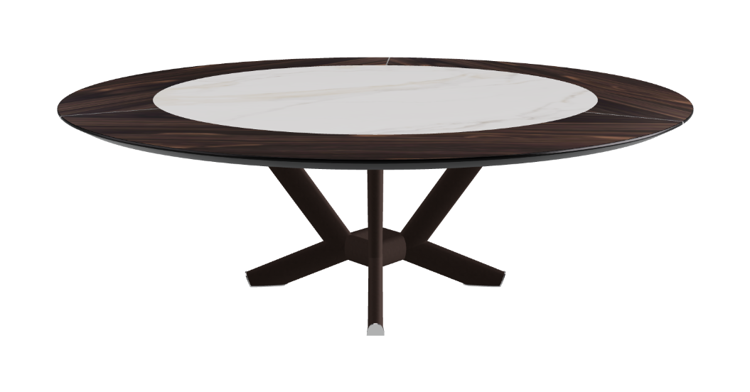 Cattelan Italia Planer Ker-Wood Round Swivel Dining Table 220
