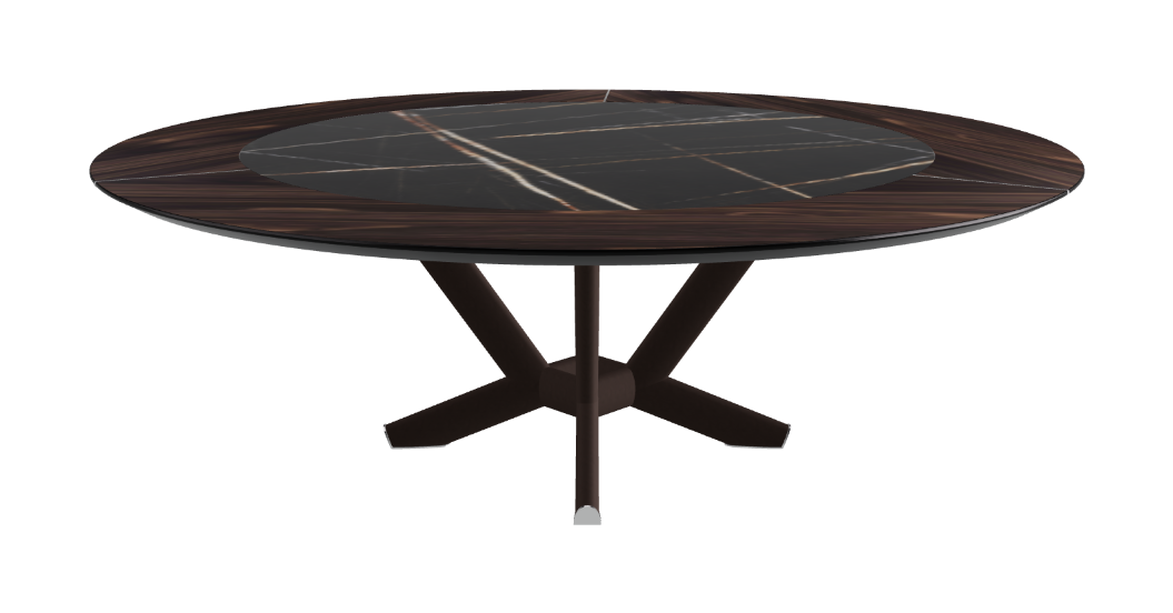 Cattelan Italia Planer Ker-Wood Round Swivel Dining Table 220