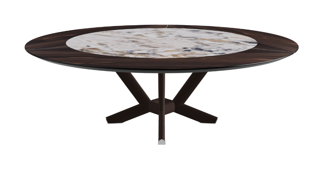 Cattelan Italia Planer Ker-Wood Round Swivel Dining Table 220