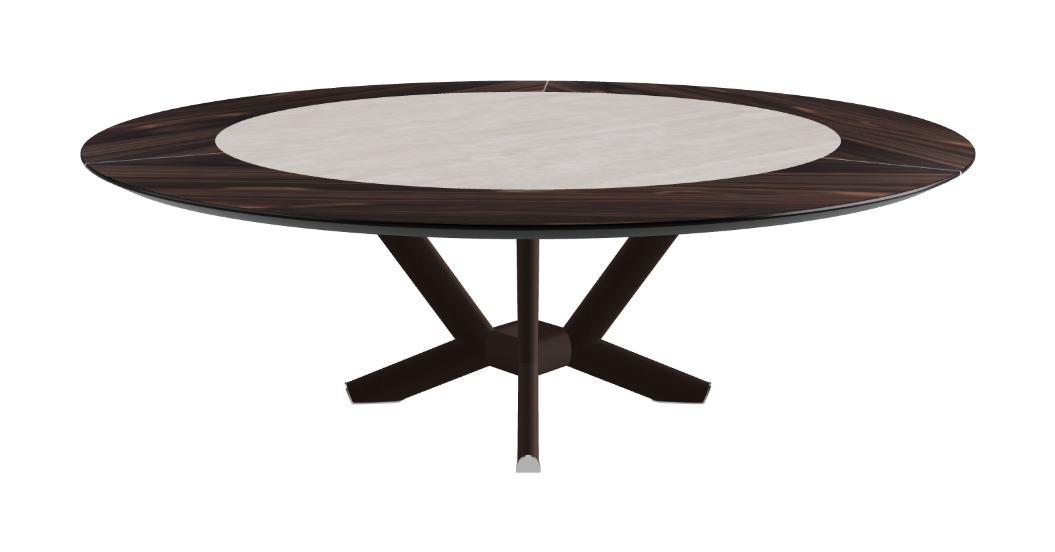 Cattelan Italia Planer Ker-Wood Round Swivel Dining Table 220
