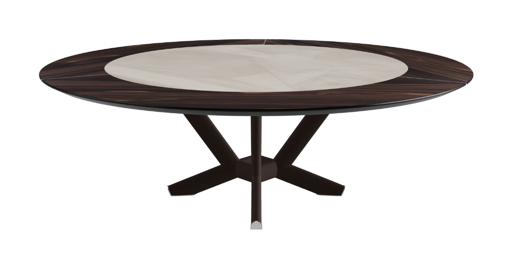 Cattelan Italia Planer Ker-Wood Round Swivel Dining Table 220
