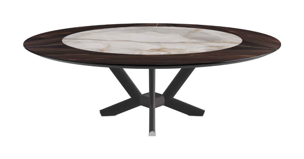 Cattelan Italia Planer Ker-Wood Round Swivel Dining Table 220