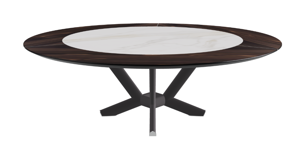 Cattelan Italia Planer Ker-Wood Round Swivel Dining Table 220