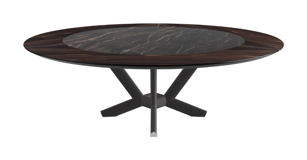 Cattelan Italia Planer Ker-Wood Round Swivel Dining Table 220