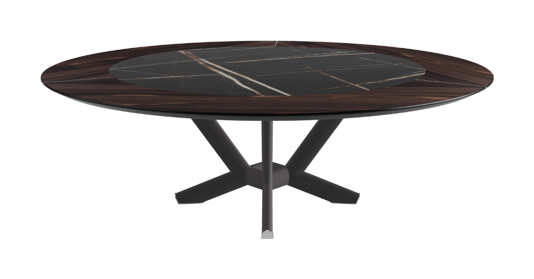 Cattelan Italia Planer Ker-Wood Round Swivel Dining Table 220