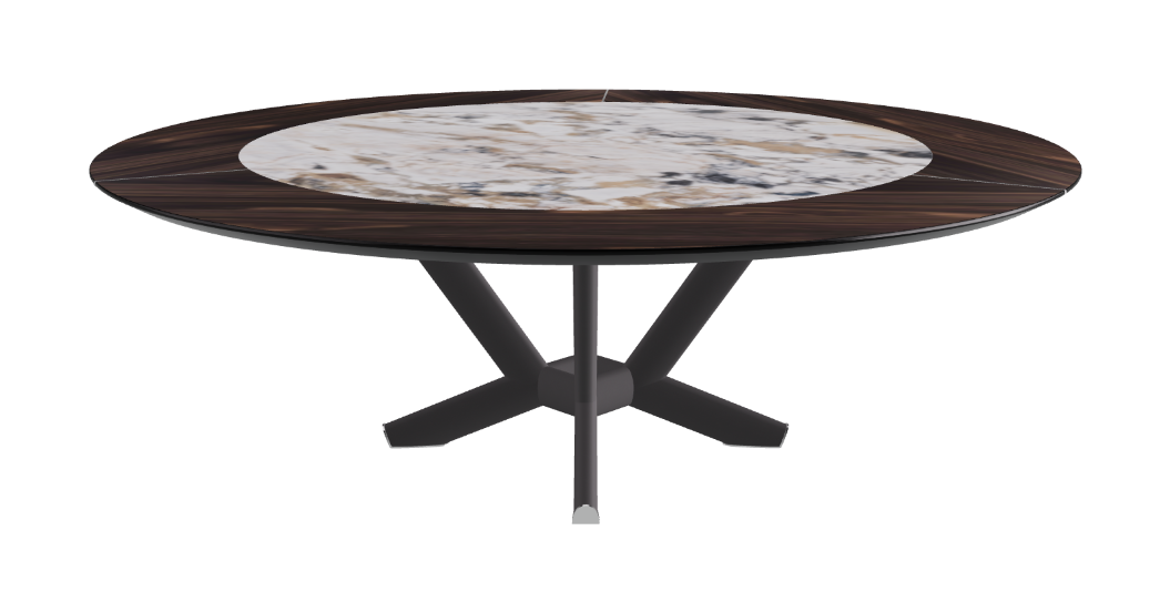 Cattelan Italia Planer Ker-Wood Round Swivel Dining Table 220