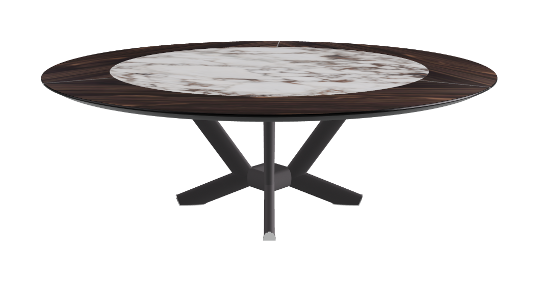 Cattelan Italia Planer Ker-Wood Round Swivel Dining Table 220