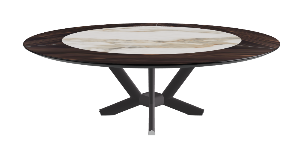 Cattelan Italia Planer Ker-Wood Round Swivel Dining Table 220