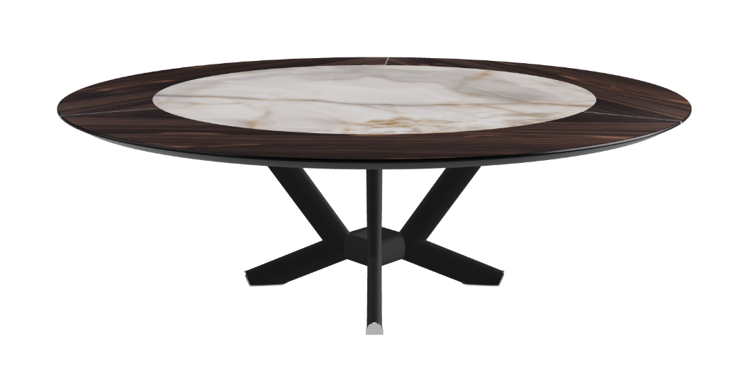 Cattelan Italia Planer Ker-Wood Round Swivel Dining Table 220