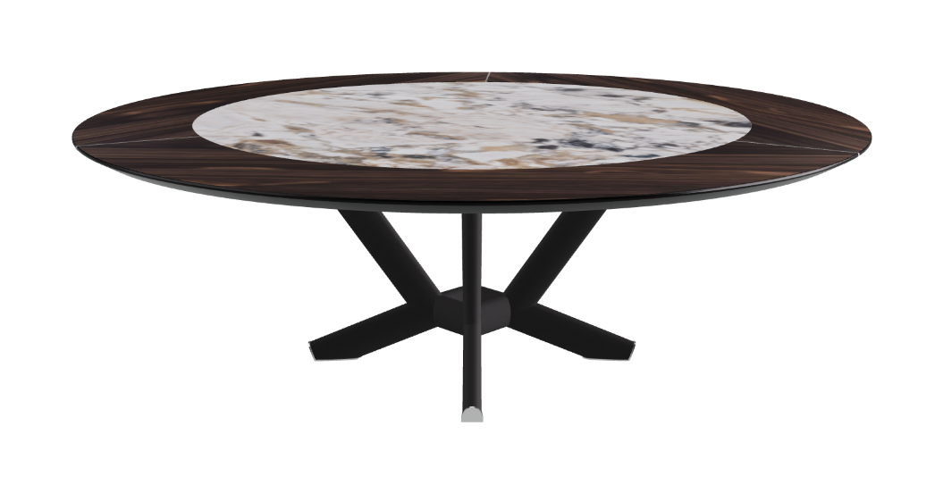 Cattelan Italia Planer Ker-Wood Round Swivel Dining Table 220
