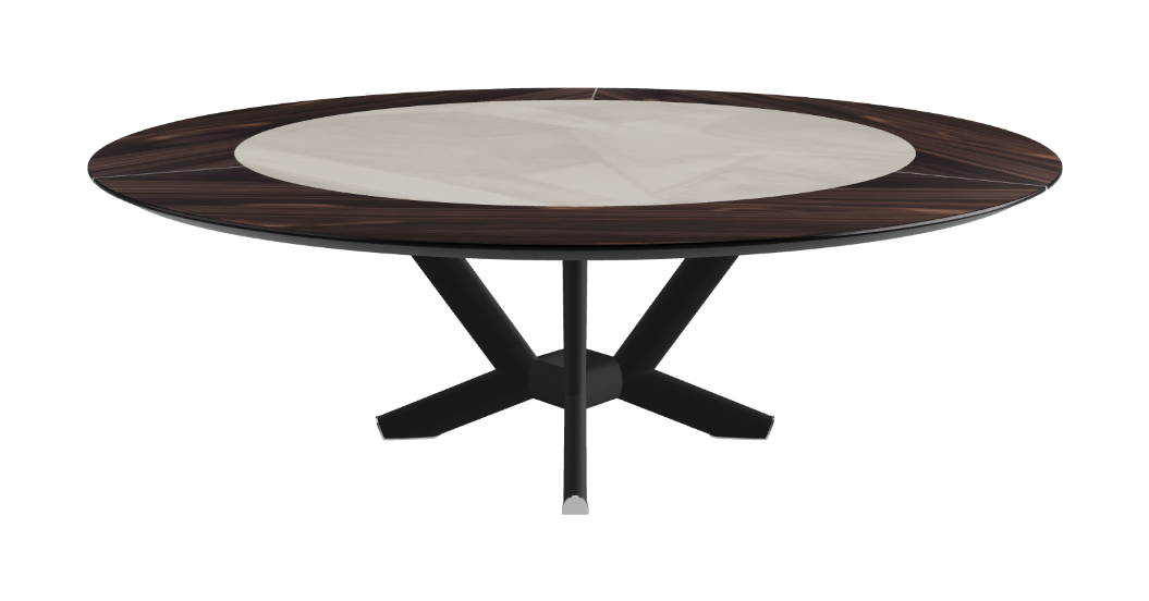 Cattelan Italia Planer Ker-Wood Round Swivel Dining Table 220