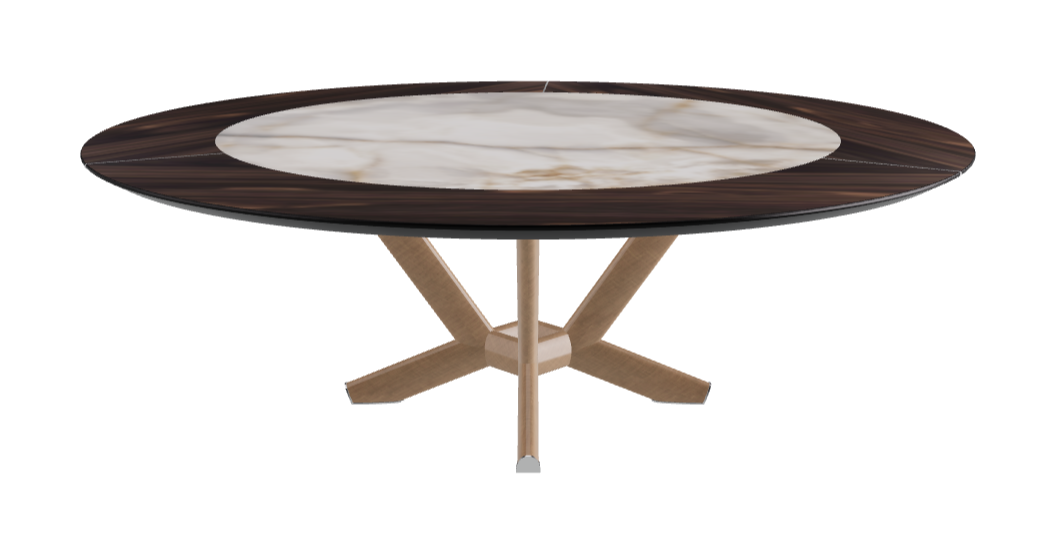 Cattelan Italia Planer Ker-Wood Round Swivel Dining Table 220