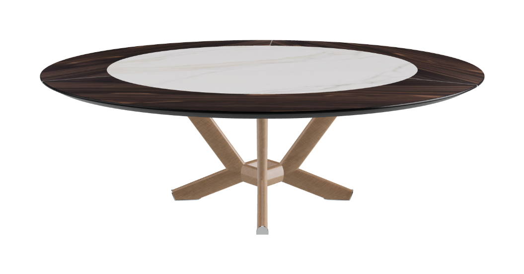 Cattelan Italia Planer Ker-Wood Round Swivel Dining Table 220