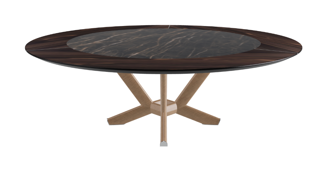 Cattelan Italia Planer Ker-Wood Round Swivel Dining Table 220
