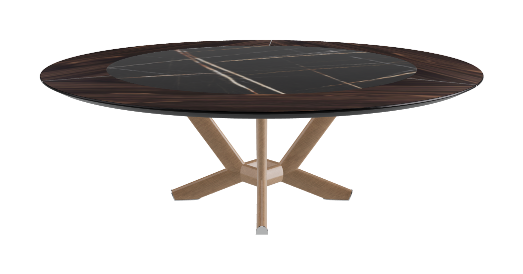 Cattelan Italia Planer Ker-Wood Round Swivel Dining Table 220