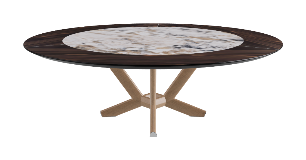 Cattelan Italia Planer Ker-Wood Round Swivel Dining Table 220