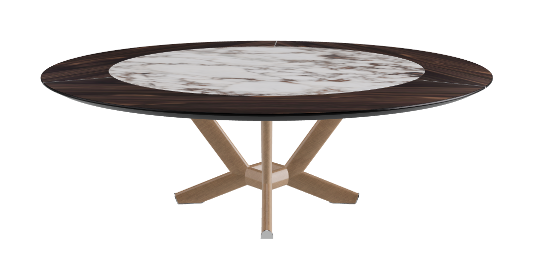 Cattelan Italia Planer Ker-Wood Round Swivel Dining Table 220