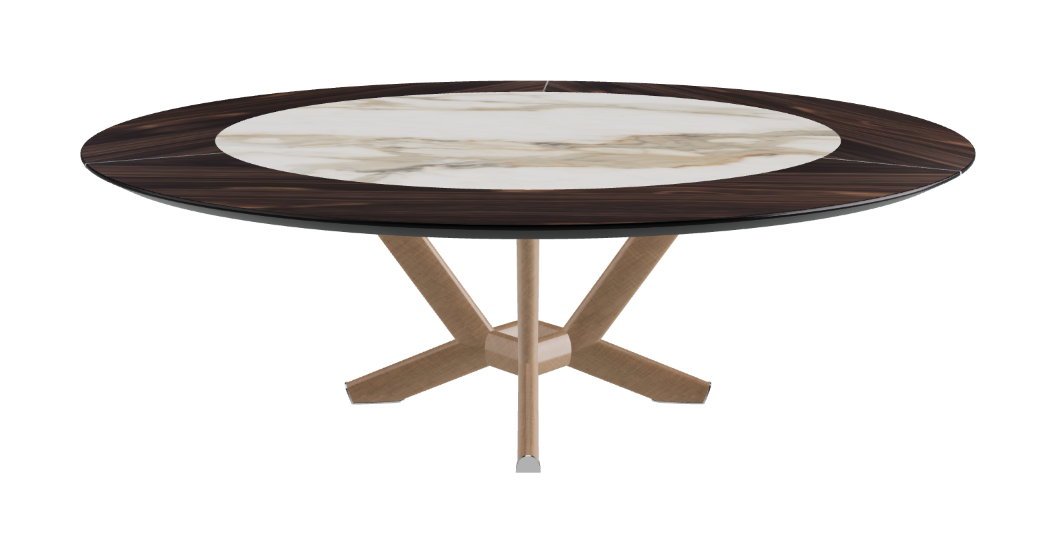 Cattelan Italia Planer Ker-Wood Round Swivel Dining Table 220
