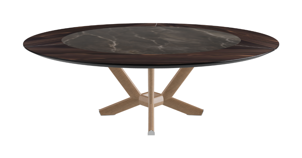 Cattelan Italia Planer Ker-Wood Round Swivel Dining Table 220