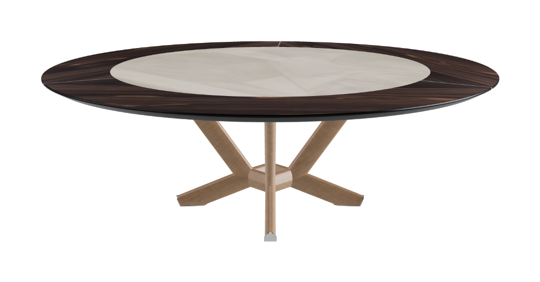 Cattelan Italia Planer Ker-Wood Round Swivel Dining Table 220
