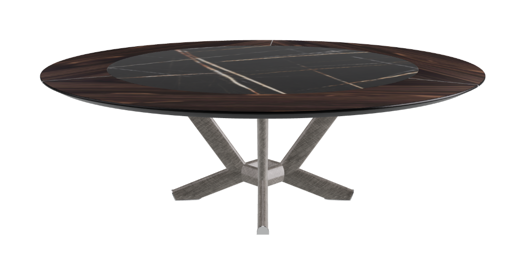 Cattelan Italia Planer Ker-Wood Round Swivel Dining Table 220