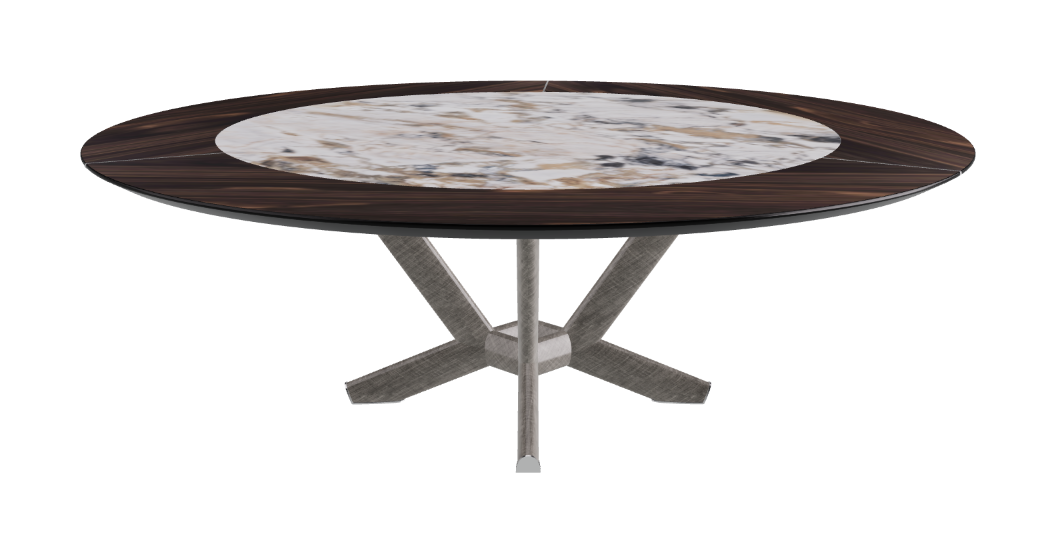 Cattelan Italia Planer Ker-Wood Round Swivel Dining Table 220
