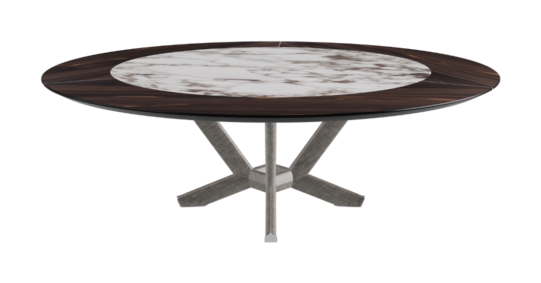 Cattelan Italia Planer Ker-Wood Round Swivel Dining Table 220
