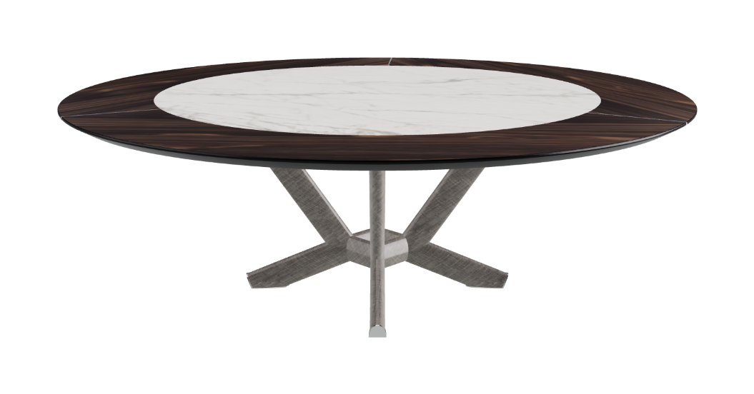 Cattelan Italia Planer Ker-Wood Round Swivel Dining Table 220