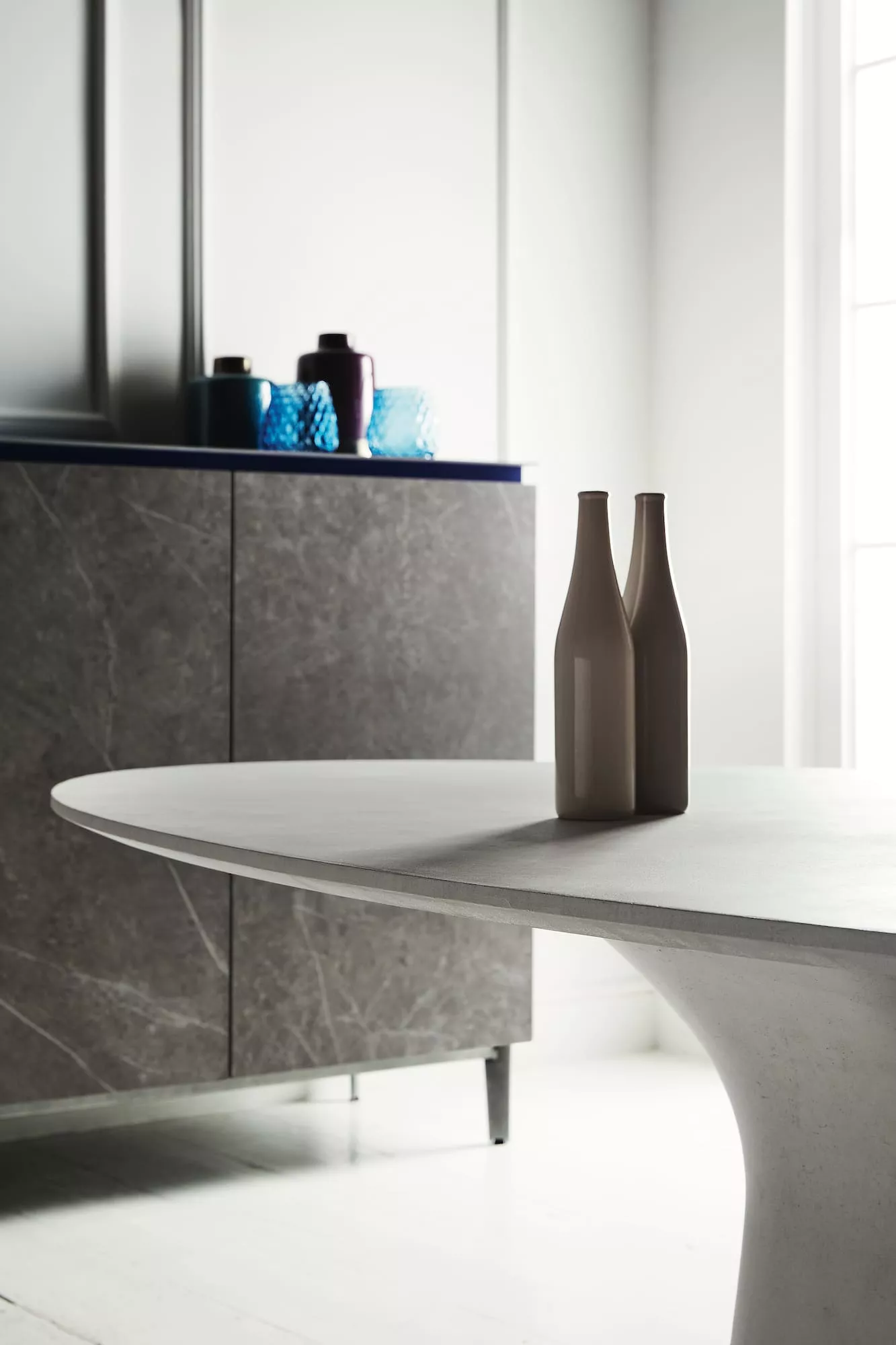 Bontempi Podium Ellipitical Fixed Dining Table | 52.16,52.17