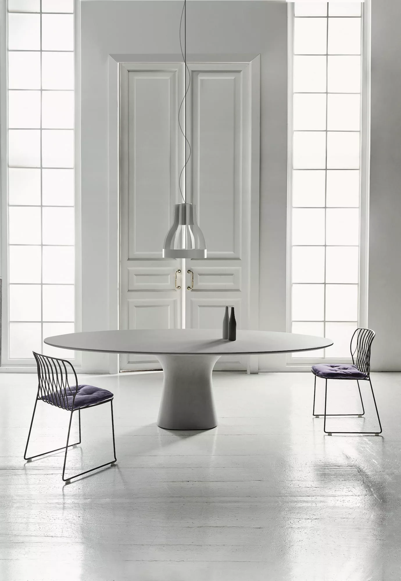 Bontempi Podium Ellipitical Fixed Dining Table | 52.16,52.17