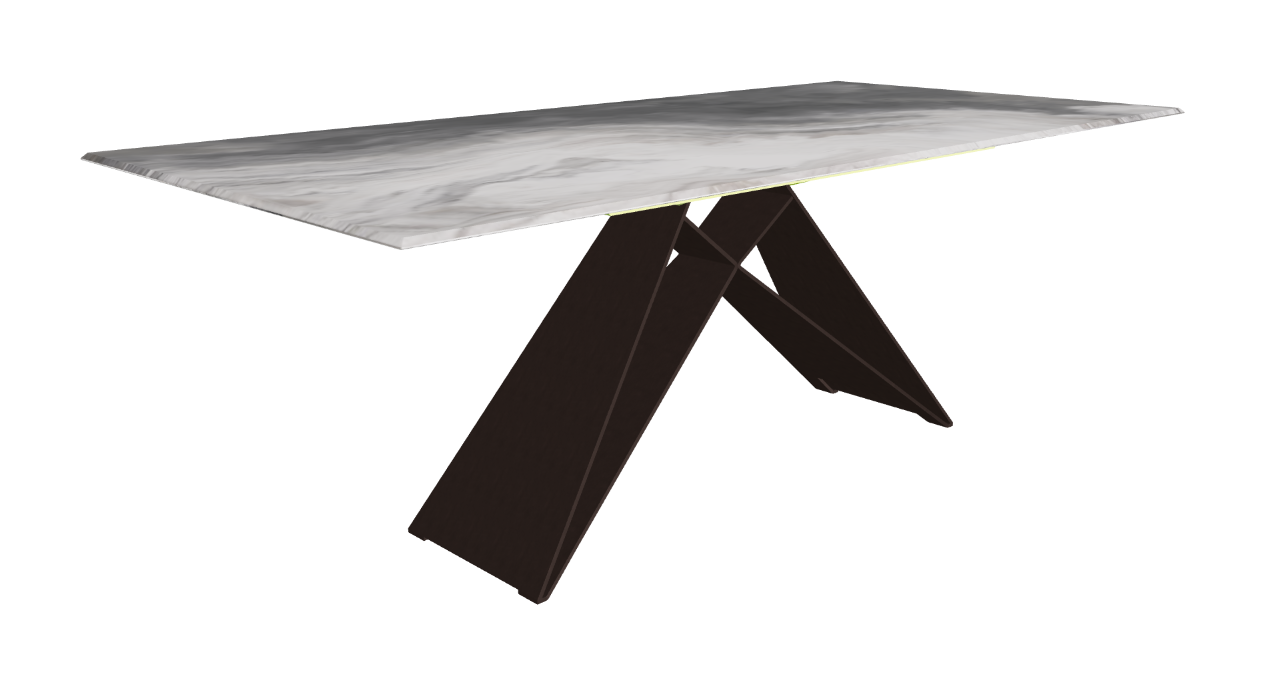 Cattelan Italia Premier Crystalart Rectangular & Barrel-Shaped Dining Table