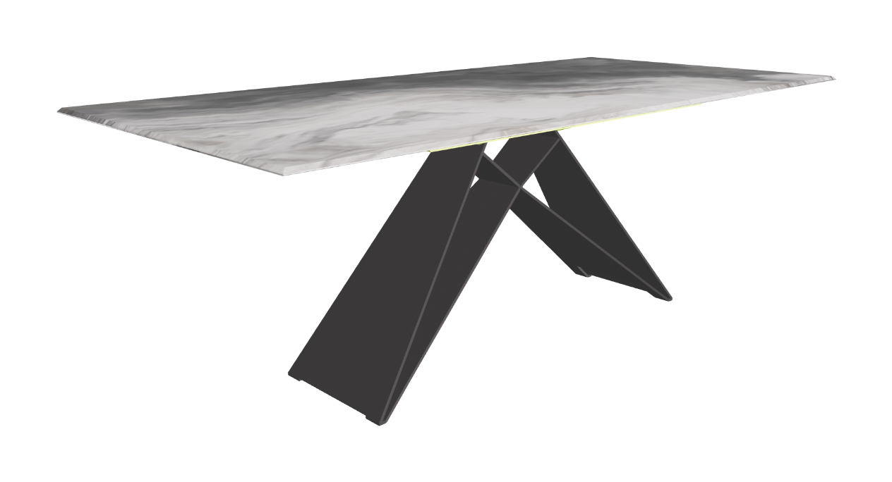 Cattelan Italia Premier Crystalart Rectangular & Barrel-Shaped Dining Table