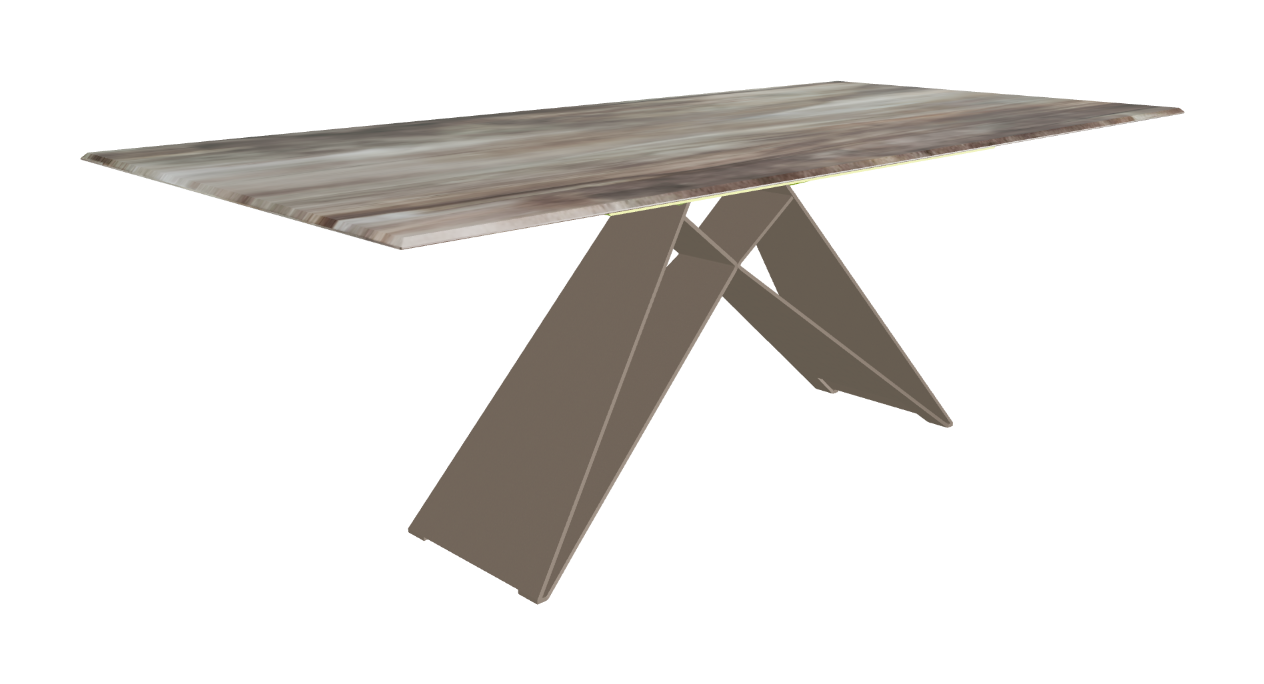 Cattelan Italia Premier Crystalart Rectangular & Barrel-Shaped Dining Table