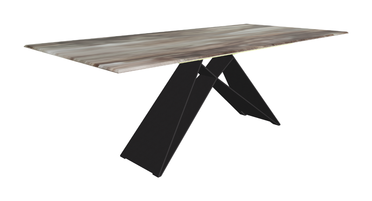 Cattelan Italia Premier Crystalart Rectangular & Barrel-Shaped Dining Table