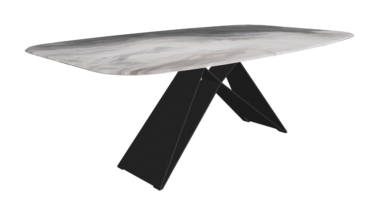 Cattelan Italia Premier Crystalart Rectangular & Barrel-Shaped Dining Table