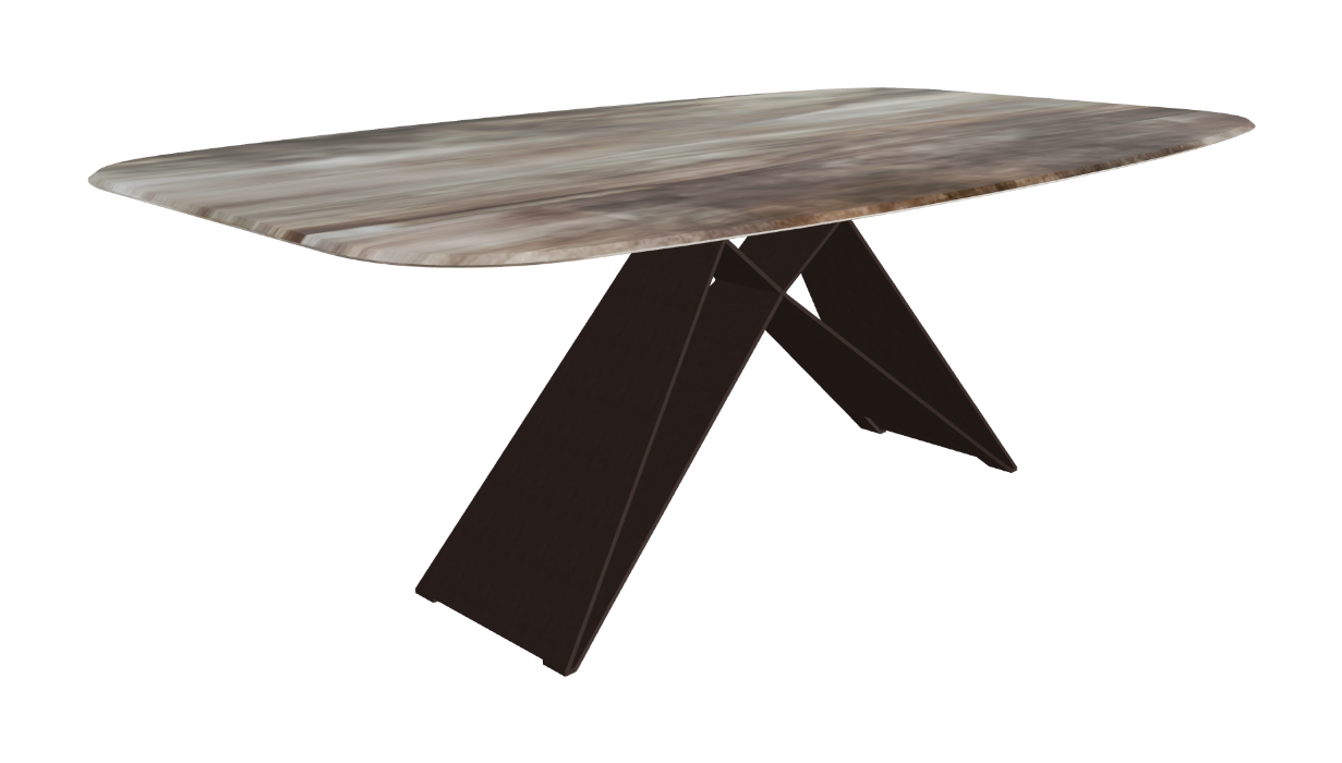 Cattelan Italia Premier Crystalart Rectangular & Barrel-Shaped Dining Table