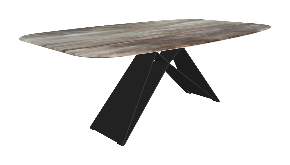 Cattelan Italia Premier Crystalart Rectangular & Barrel-Shaped Dining Table