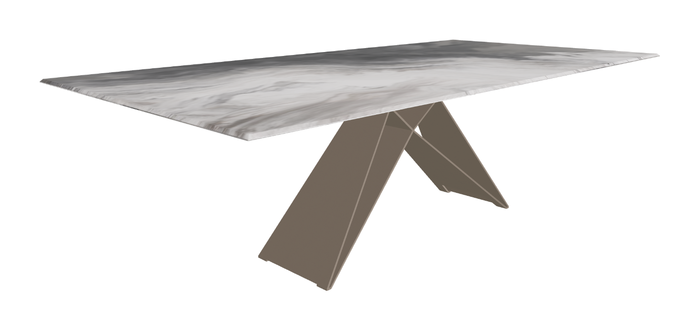 Cattelan Italia Premier Crystalart Rectangular & Barrel-Shaped Dining Table