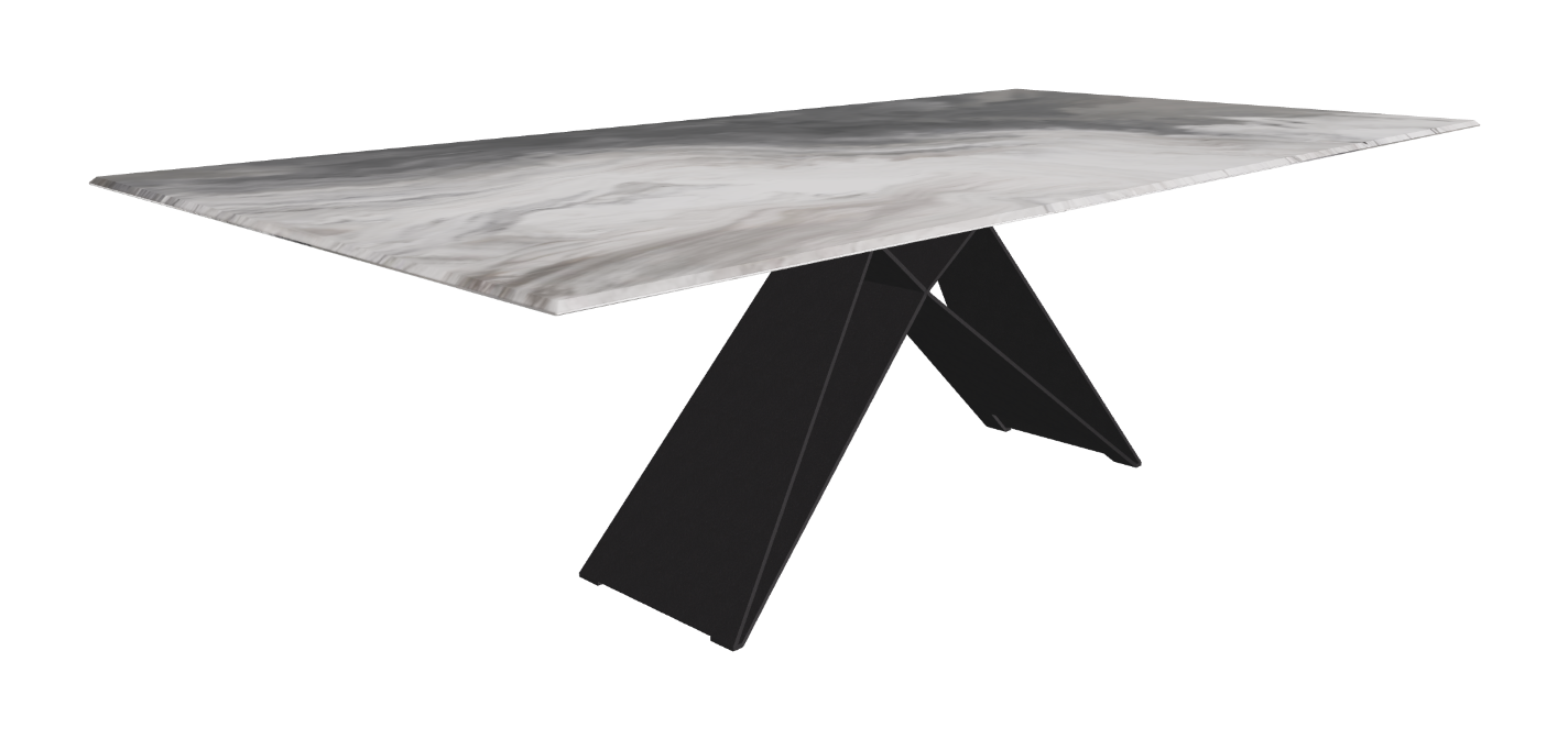 Cattelan Italia Premier Crystalart Rectangular & Barrel-Shaped Dining Table