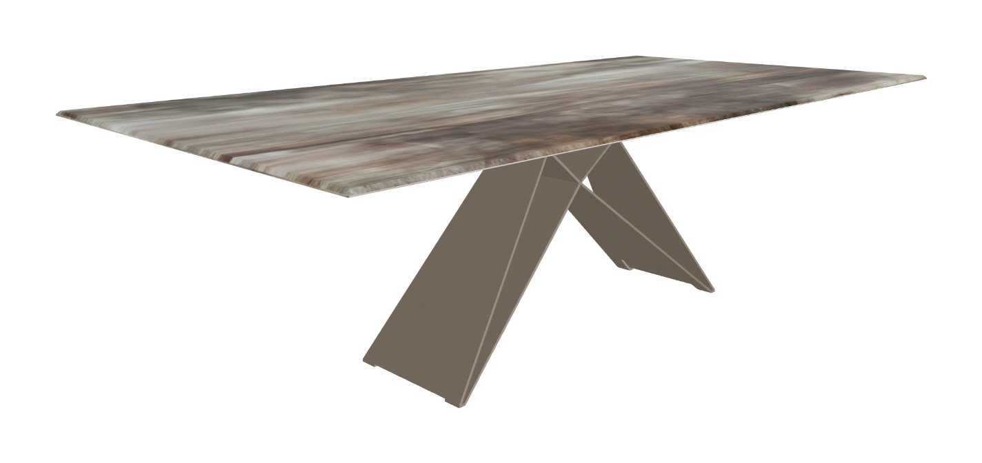 Cattelan Italia Premier Crystalart Rectangular & Barrel-Shaped Dining Table