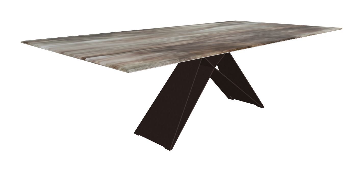 Cattelan Italia Premier Crystalart Rectangular & Barrel-Shaped Dining Table