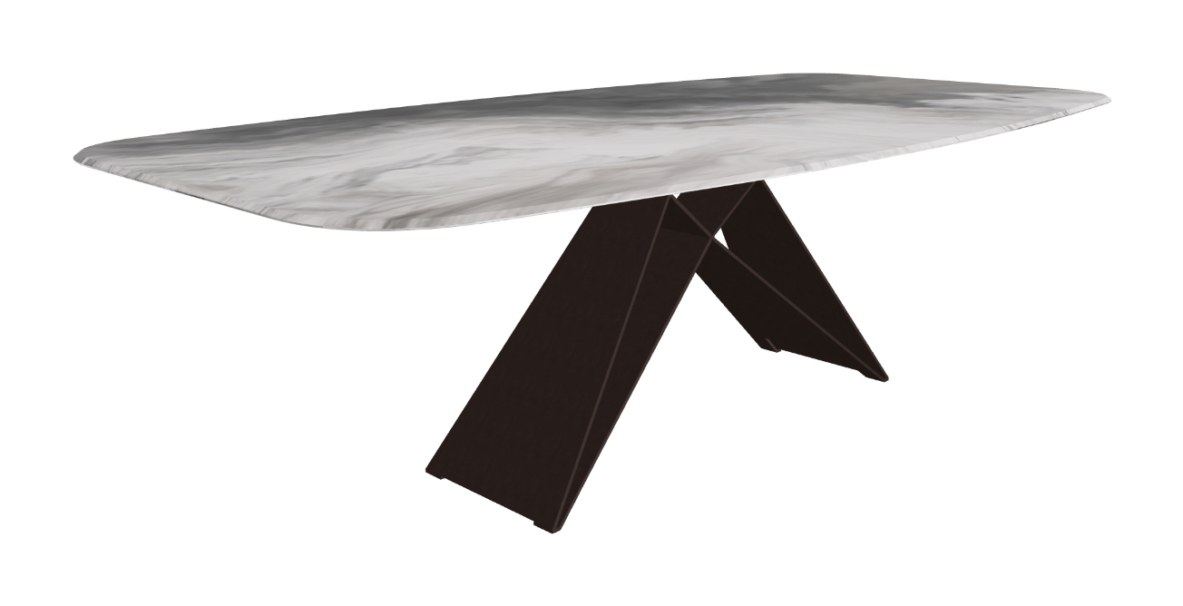 Cattelan Italia Premier Crystalart Rectangular & Barrel-Shaped Dining Table